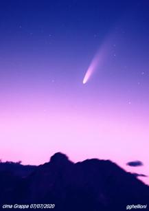 La cometa Neowise è visibile anche ad occhio nudo.